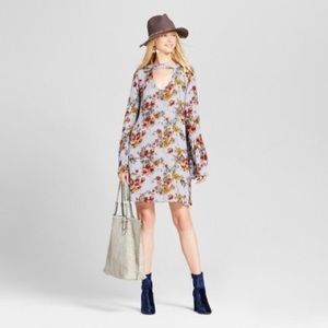 Bell-Sleeve Floral Dress Sz M